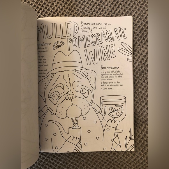Drinking Animals Coloring Book: A Fun Coloring Book w/ Easy Cocktail Recipes NWT - Picture 5 of 5